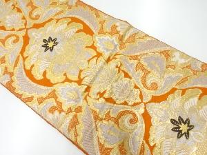 アンティーク 花更紗模様織出し袋帯(材料)